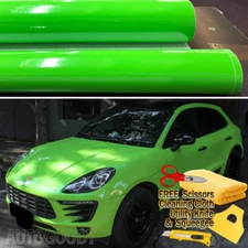 96" x 60" Super Gloss Green Vinyl Film Wrap Sticker Air Bubble Free 8ft x 5ft