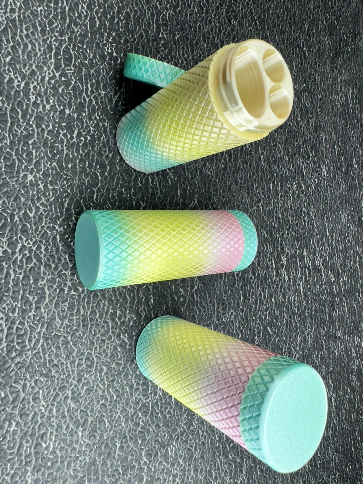 Camping DOUBLE Stash Tube for Herb Cones AND Lighter, Hi-Vis, Bright Colors