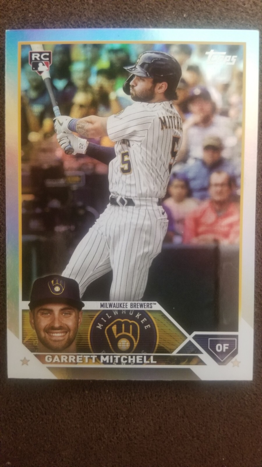 Garrett Mitchell RC 2023 Topps Rainbow Foil SP #359 Brewers