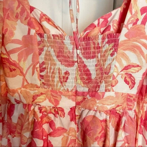 送料込/関税込■REBECCA VALLANCE■刺繍チュールミディドレス Rebecca Vallance Tropicale Mini Dress Cut Out Linen Ruffle