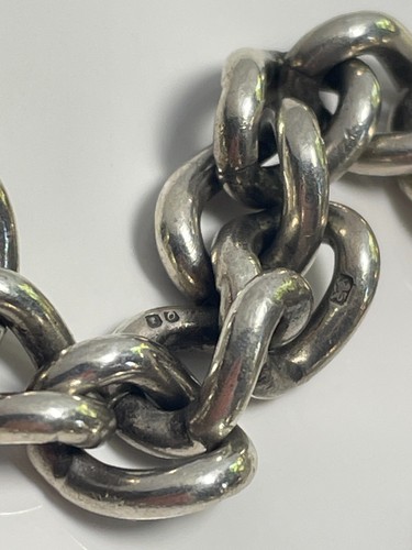 Vintage 'Georg Jensen GLtd' sterling silver 925 bracelet & heart padlock 32.14g - Picture 18 of 18