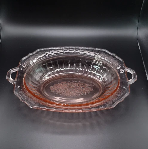 Vegetable Bowl, Anchor Hocking, Pink Depression Glass, Mayfair Pink, Open Rose