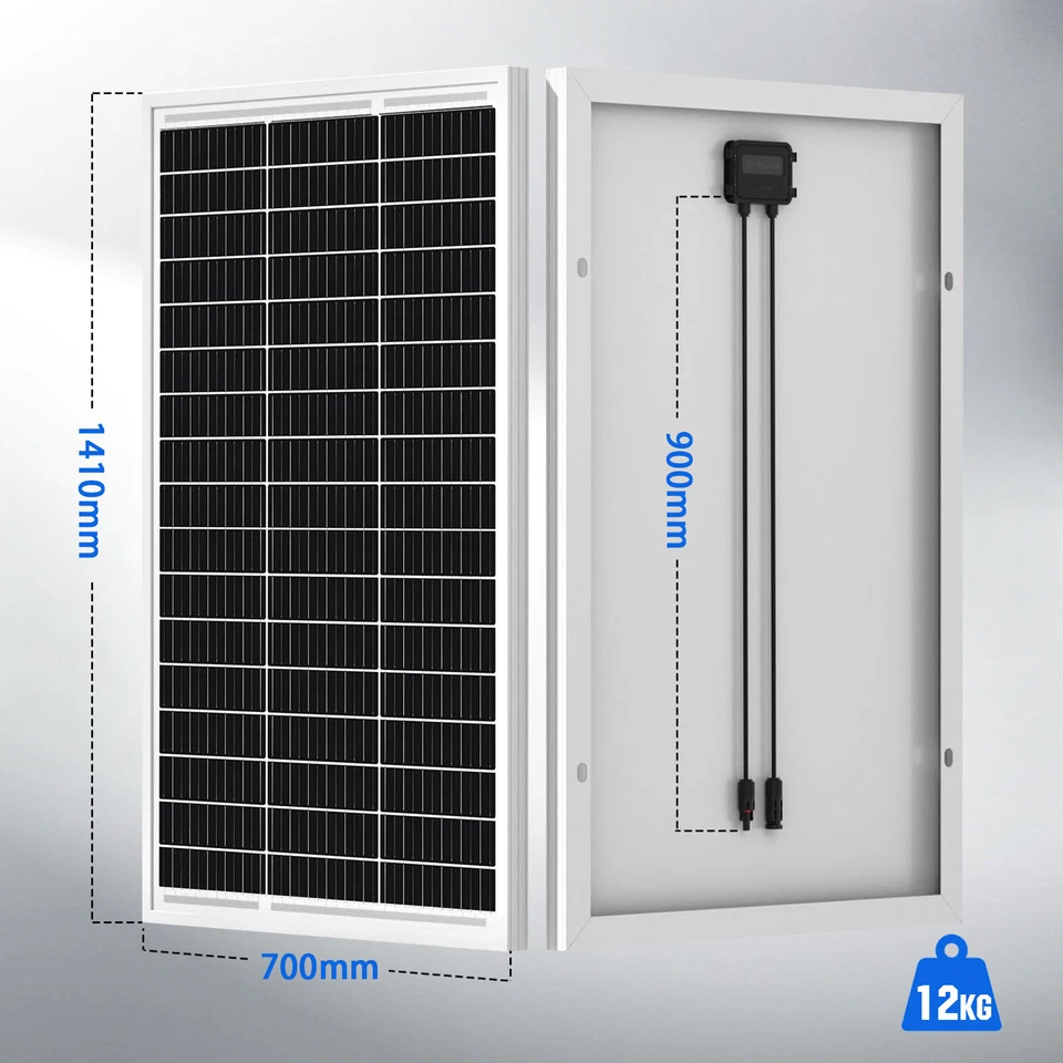 12V 200W Solar Panel Kit with Brackets For Motorhomes Trailer RV Caravan Camper - Image 4 of 4