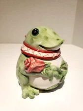 Fitz And Floyd Frog Figurine Scented Candle 4.5"