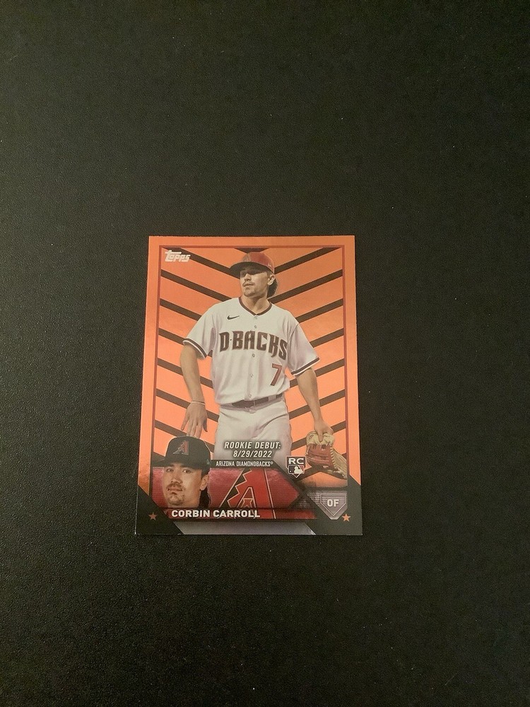 2023 Topps Update Series - Rookie Debut Orange & Black Foil Corbin Carroll