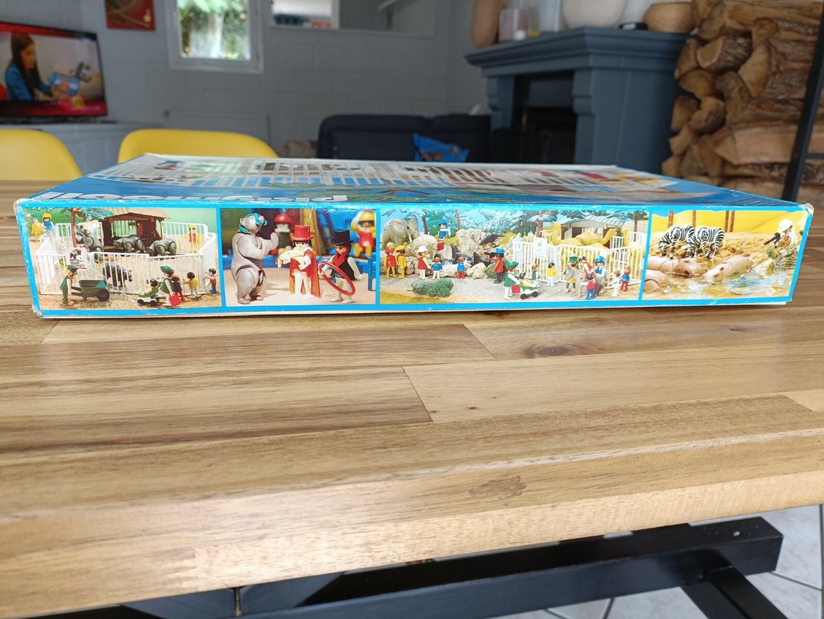 PLAYMOBIL Vintage 3435 - Parc Animalier Avec Ours - Set Complet De 1981 - Boîte D'origine