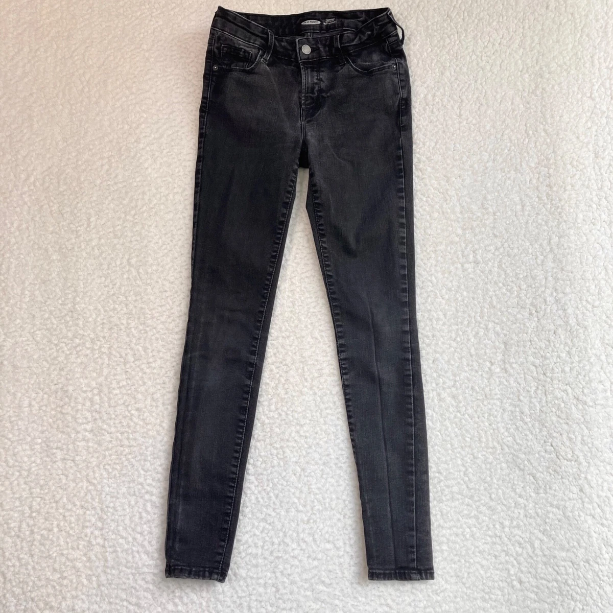Old Navy Rockstar Super Skinny Jean Women 2 Black Built In Sculpt