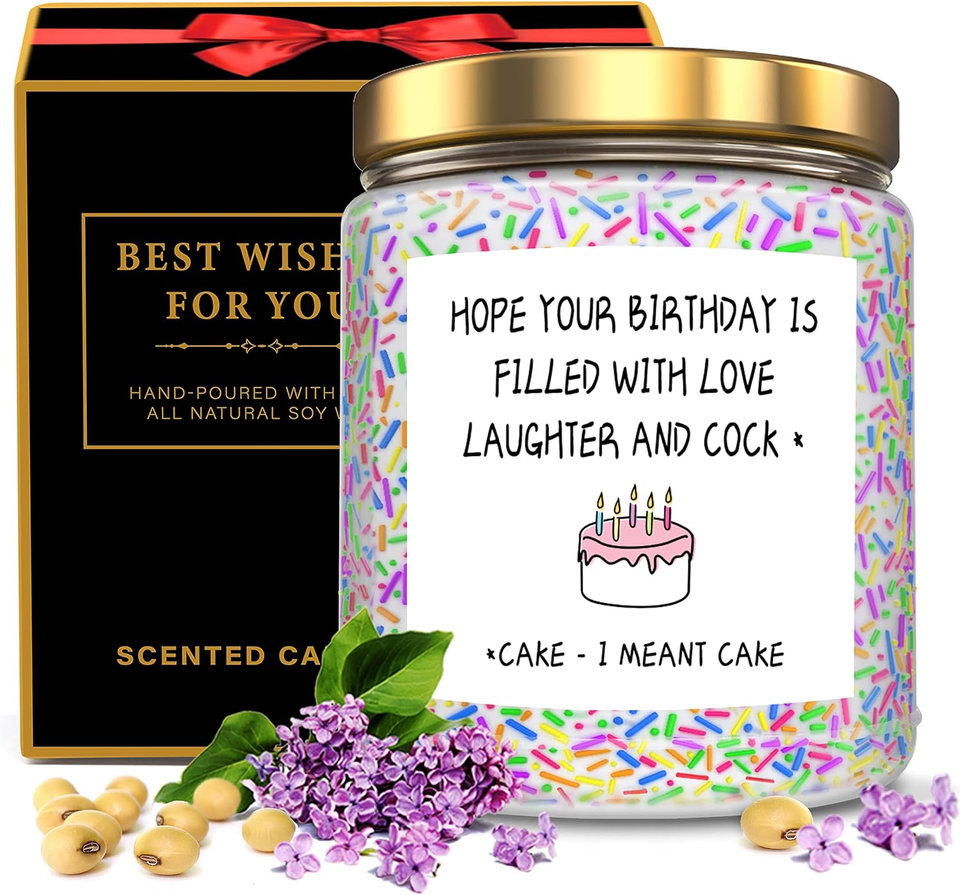 Funny Sprinkle Candle Gift Birthday, Anniversary Gag Gift for Women