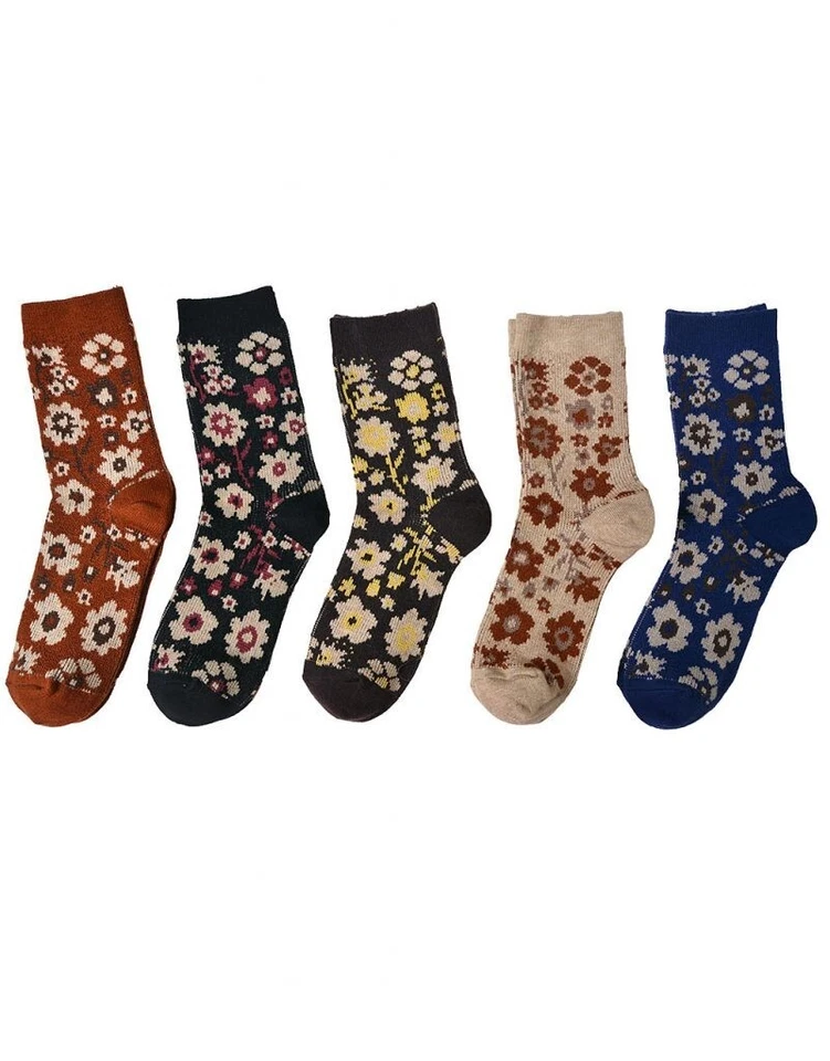 Calcetines suaves de invierno/otoño mezcla de cachemira para damas (paquete de 5) Foto 2 de 2