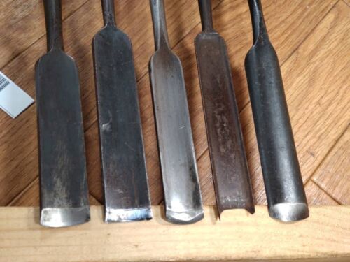Japanese vintage chisel Tsuki Nomi Japan Signed Vintage 24.24.22.23.20mm JJ054 - Picture 2 of 13