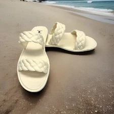 Shade & Shore Reign Braided Light Almond Jelly Sandals Women’s Size 11 NWOT