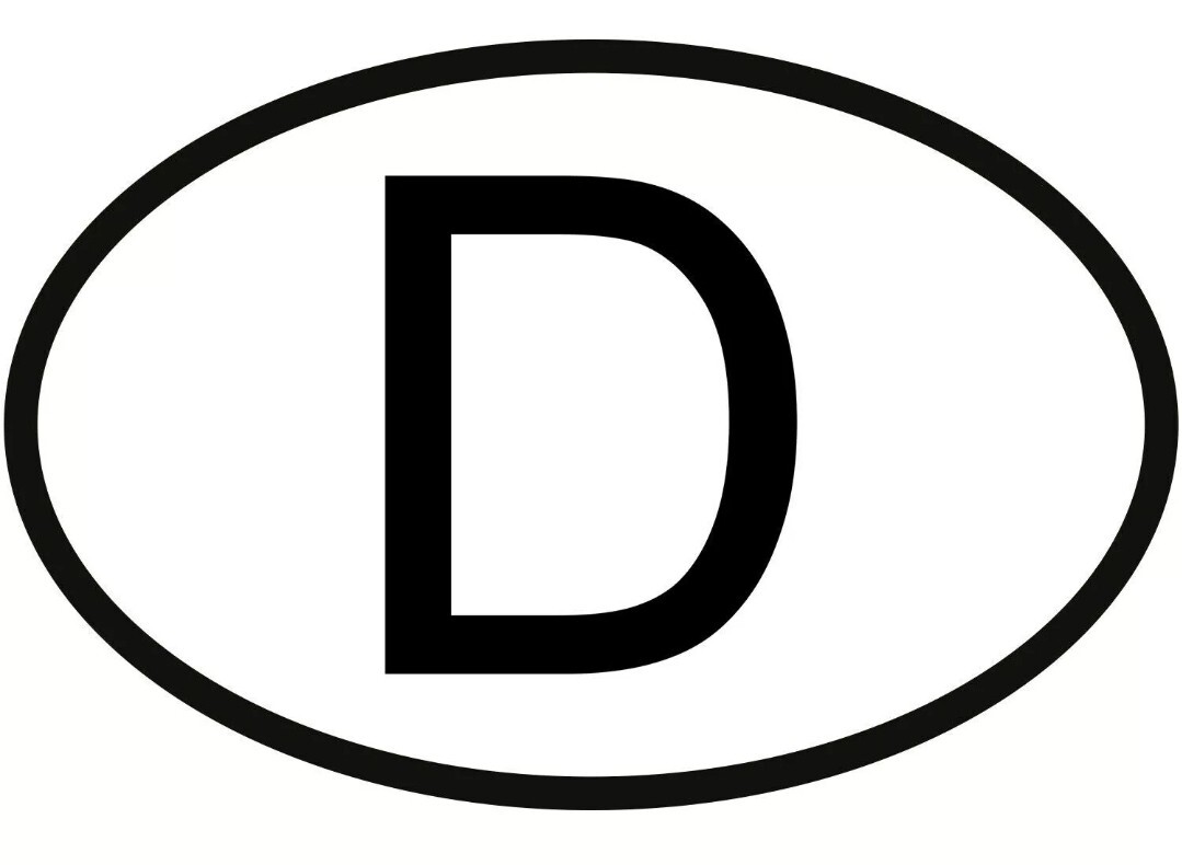 D Aufkleber Schild Deutschland Länderkennzeichen GER Auto Oval groß 17,5 x11,5cm