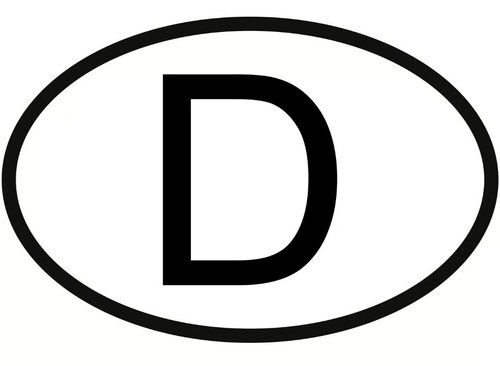 D Aufkleber Schild Deutschland Länderkennzeichen GER Auto Oval groß 17,5 x11,5cm - Bild 2 von 3