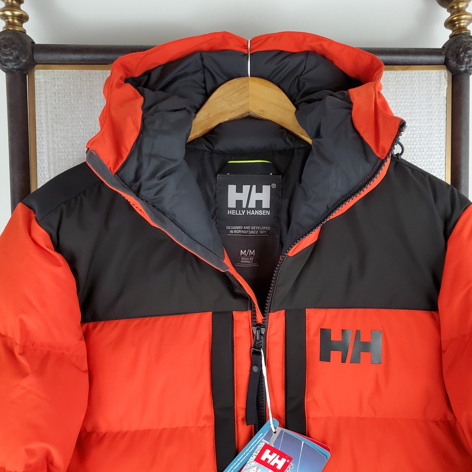 NEW $380 HELLY HANSEN Size Medium Mens Arctic Patrol Jacket Coat Orange Black image 3