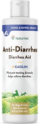 NaturVet Dog and Cat Anti Diarrhea Aid Kaolin Pectin Digestive Health 8 oz