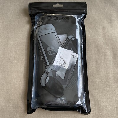 Nintendo Switch Lite Jelly Case Shell (NEW) Grip Cover Black + Screen Protector