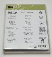 Stampin' Up "Something to Say" Rubber Stamp Set of 17  Brand new 