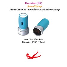 Exercise 06 Round Teacher Stamp JYP PC15 Pre-Inked Rubber Stamp