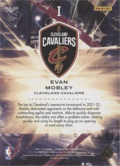 2021-22 Panini Court Kings - Evan Mobley #88 for sale | eBay