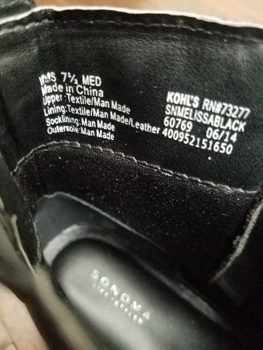EXCELENTE CONDICIÓN BOTAS DE MUJER SONOMA MELISSA TALLA 7.5 NEGRAS - Imagen 7 de 9