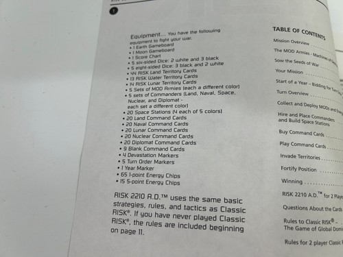 Risk 2210 AD Replacement Pieces Avalon Hill 2001 Parts Instruction Manual - Picture 4 of 4