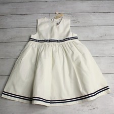 Good Lad Vintage Baby Girl's Sailor Dress Size 18 Months White Navy Nautical