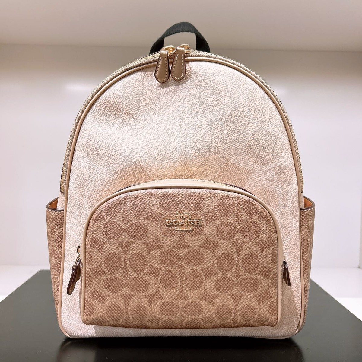 NWT Coach Court Backpack In Blocked Signature Canvas CZ771/CZ176