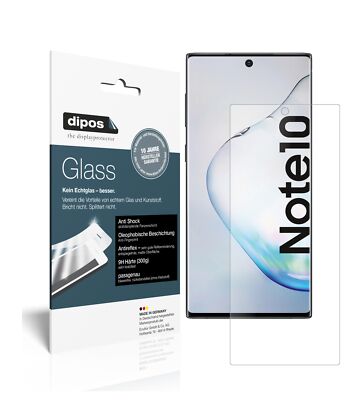 1+1x Schutzfolie für Samsung Galaxy Note 10 5G matt - Anti-Shock 9H Folie dipos