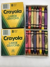 Vintage Crayola Large Crayons 1988, 2 Boxes - Made in USA