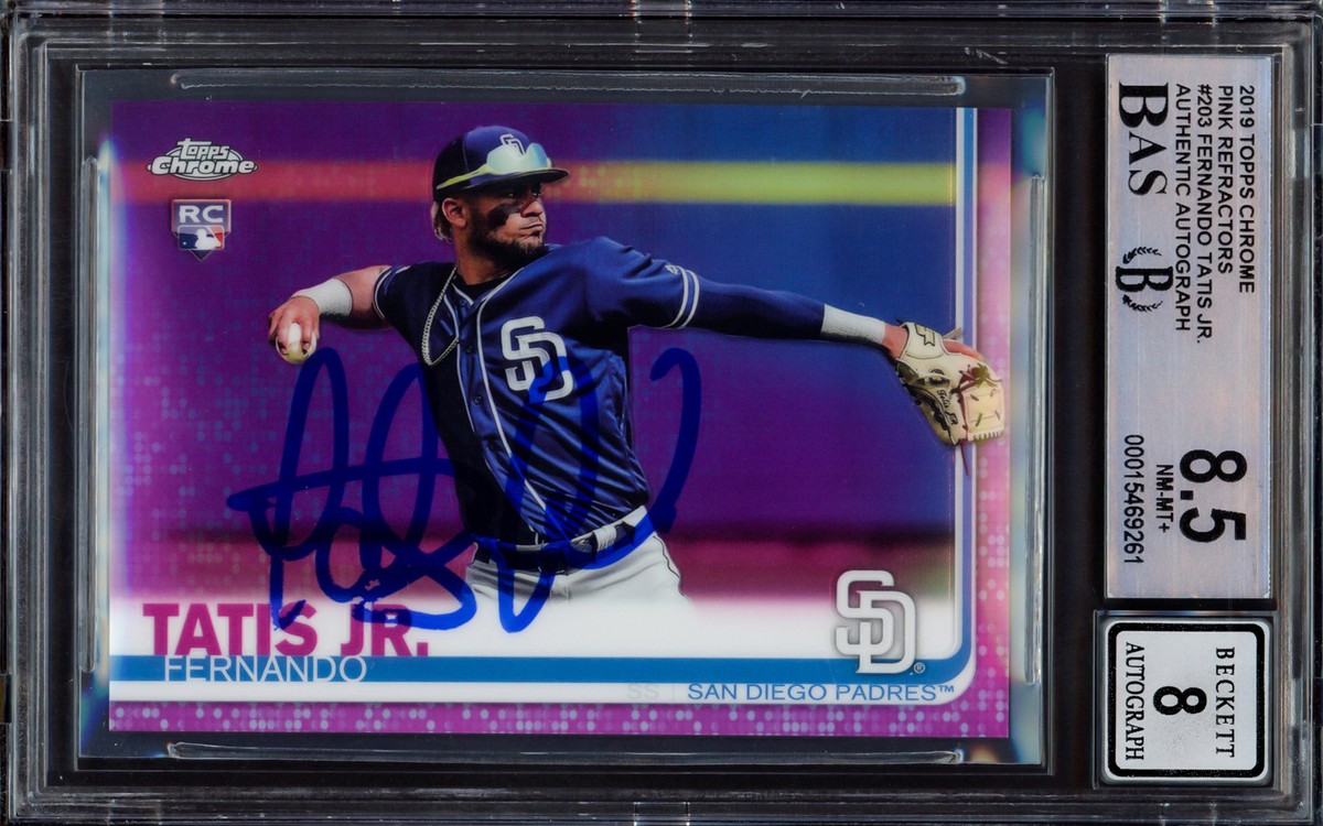 Fernando Tatis Jr. 2019 Topps Chrome Pink Refractor RC BGS