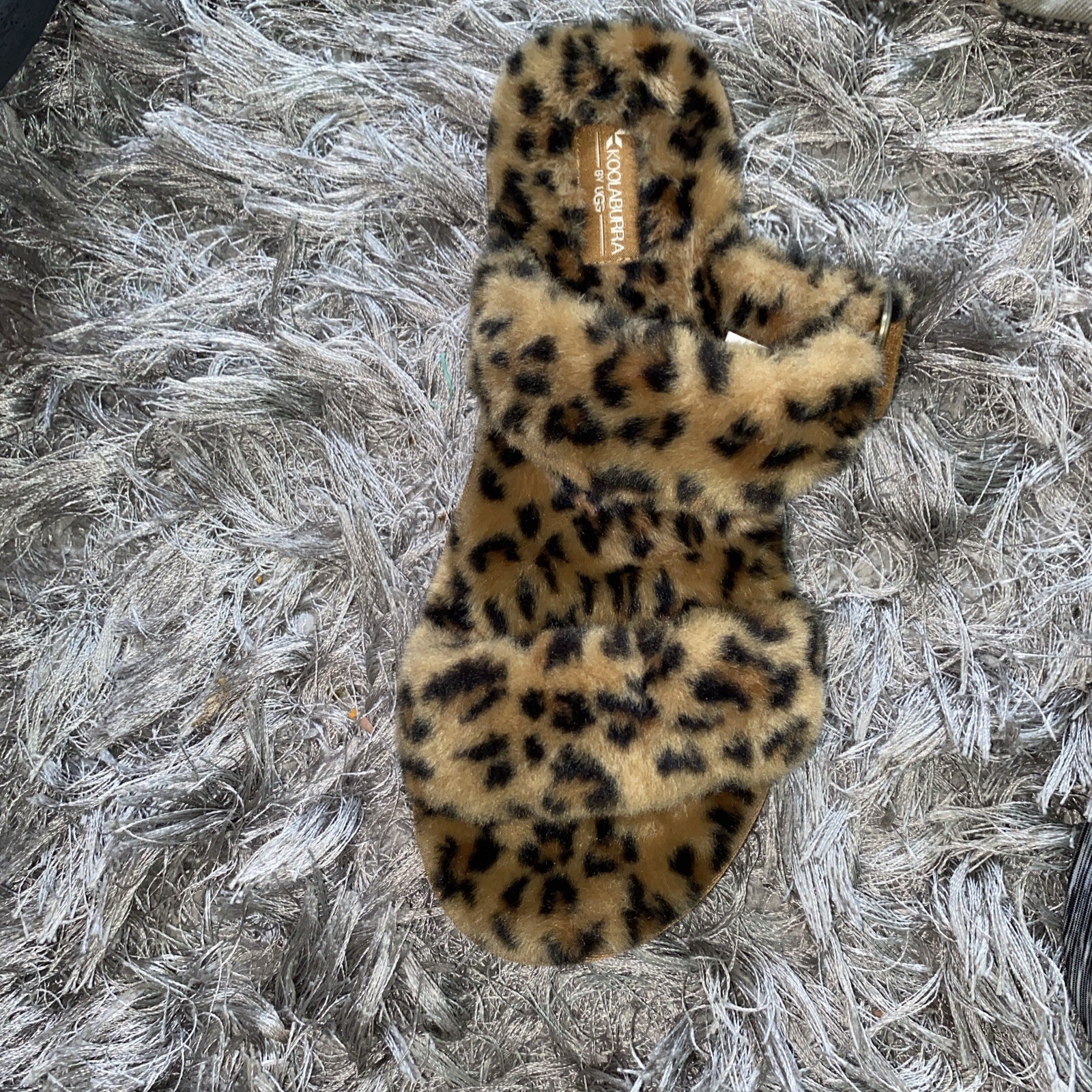 SAOLA SOLO SCARPA SINISTRA…..KOOLABURRA by UGG pantofole FURR AH GHEPARDO 10