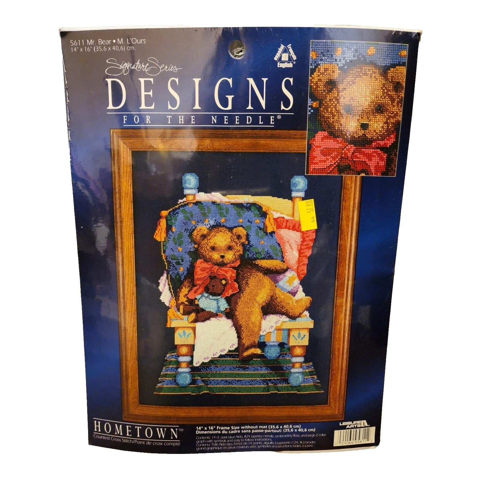 Kits de punto de cruz de punto de cruz de animales e insectos artes de ocio