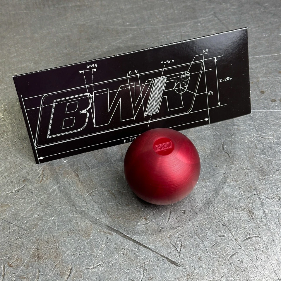 Blackworks Racing BWR 10x1.5 Aluminum Ball Shift Knob Red For Honda Acura - Изображение 2 из 4