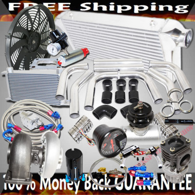 GT45 Turbo 3'' Intercooler +Piping+BOV+Oil Cooler Kits Stage III High Performance