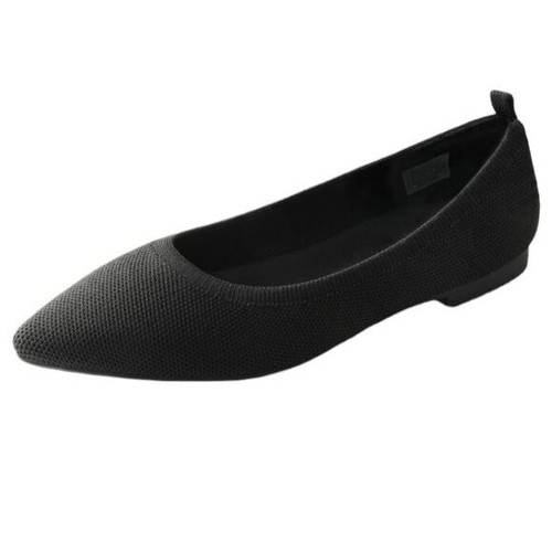 Burudani Women's Black Pointed Toe Flat Shoes Removable Ankle Strap Size 10