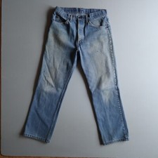 Vtg Levis Jeans 33 Blue Orange Tab Denim Measure 31 x 28.5 Fade 509 Talon Zip