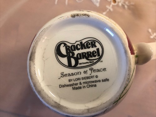Cracker Barrel Christmas Holiday Mug Cup Cardinal, "Rejoice" Season of Peace - Picture 7 of 7