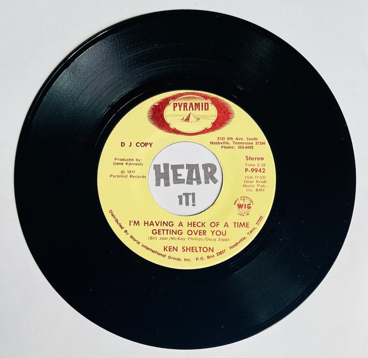 Obscure Melodic TN Country 45 KEN SHELTON I'm Having A Heck Of A PYRAMID  hear