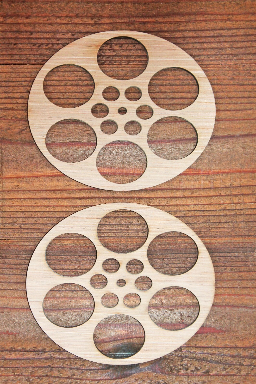 Movie Room Theater Film Reel Unfinished Wood Laser Cut Out W