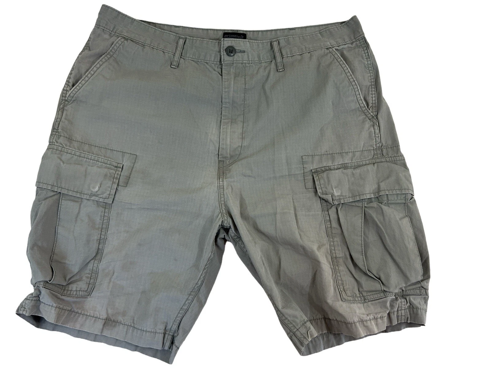 Levi Strauss Men Gray Cargo Shorts Sz 36