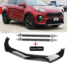 Front Bumper Lip Splitter Spoiler For Kia Sportage 00-22 Glossy Black Body Kit Front Bumper Lip Splitter Spoiler For Kia Sportage 00-22 Glossy Black Body Kit