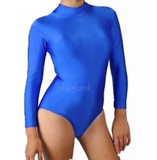 Women's Leotard Mock Neck Long Sleeve Gymnastics Leotards For Adults Dancewear