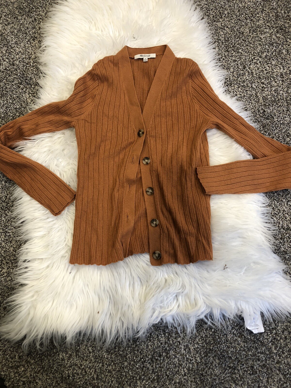 Madewell Women's Orange Pointelle 