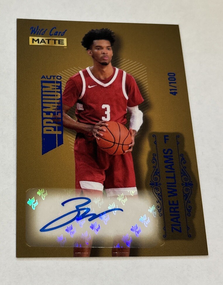 Zaire Williams 2021 Wild Card Auto SP # 41/100 Brooklyn Nets