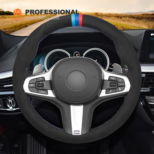 Cubierta de volante de gamuza de cuero real Mewant para BMW G20 F44 G22 G26 G30 G32 - Imagen 19 de 68