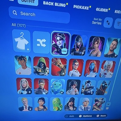107 skins 127 pickaxe 107 gliders 64 contrails Xbox and pc and ps rare skins!!!!