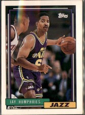 JAY HUMPHRIES #372 1992-93 Topps Utah Jazz NM