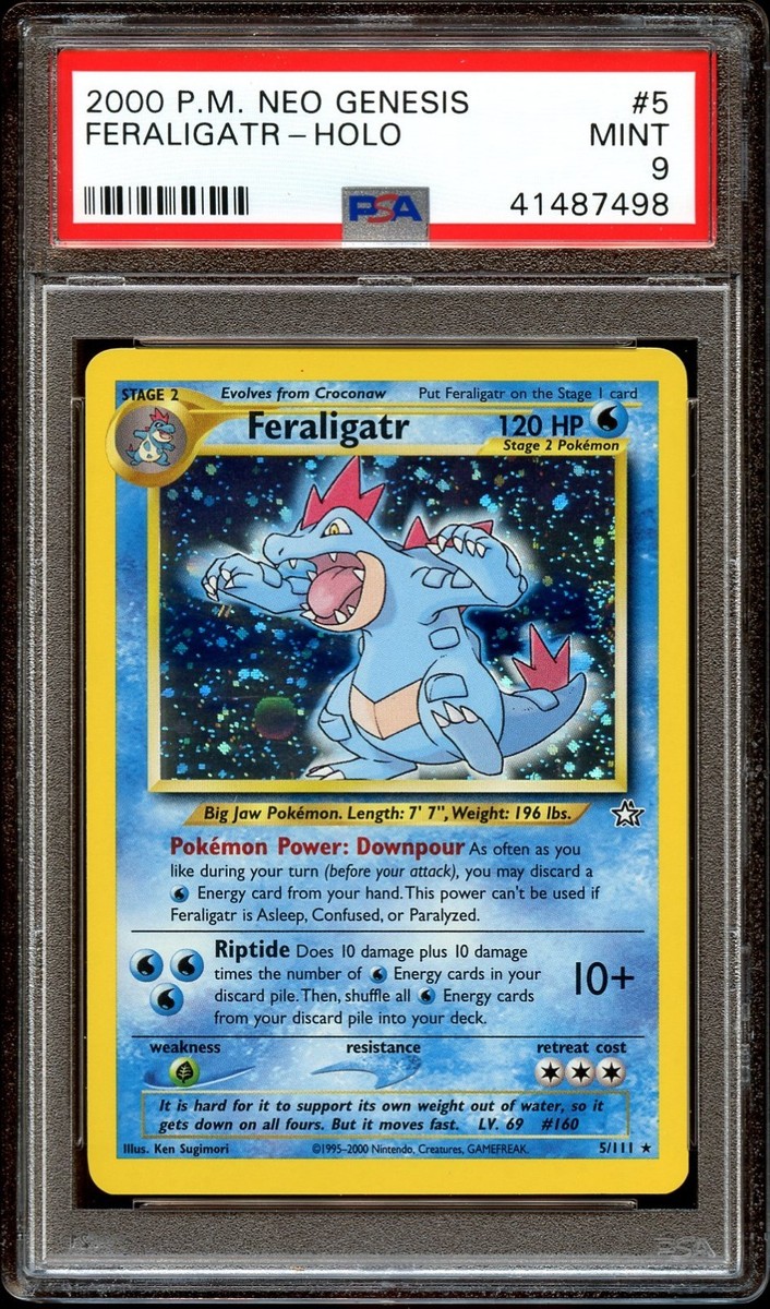 PSA 9 MINT Feraligatr 5/111 HOLO RARE Neo Genesis Pokemon Card | eBay
