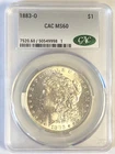 1883 O MORGAN "CAC MS60" - STUNNING COLOR/DETAILS/MIRROS/ AWESOME COIN, CHECK💥✅