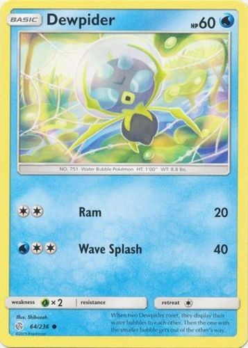 Dewpider - 64/236 - Common (Hp) Cosmic Eclipse - Water Pokémon